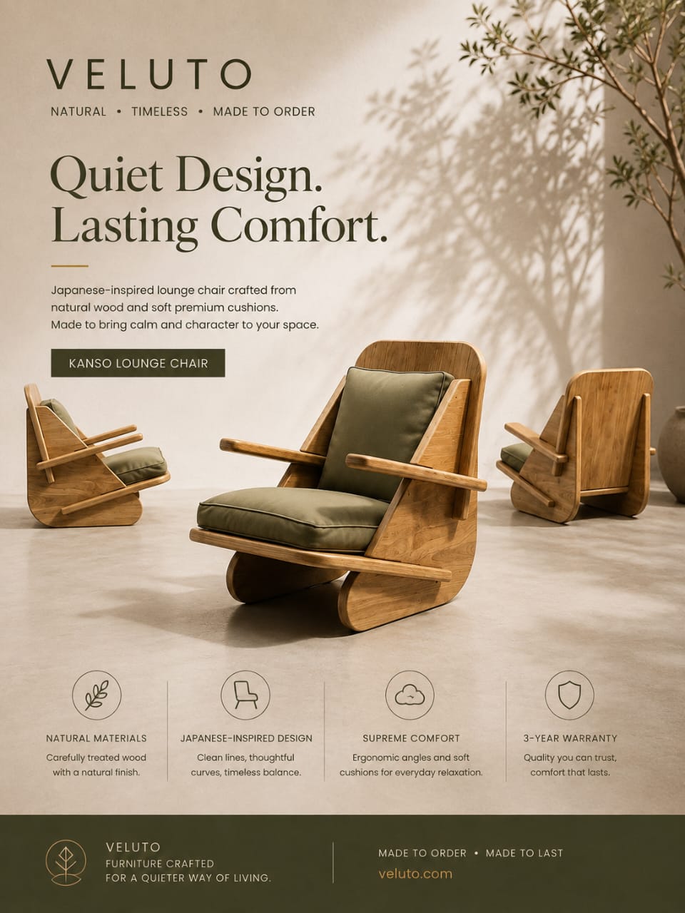 Premium Japanese Lounge Chair